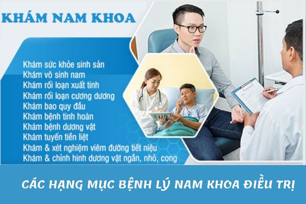 Các hạng mục bệnh lý điều trị tại phòng khám