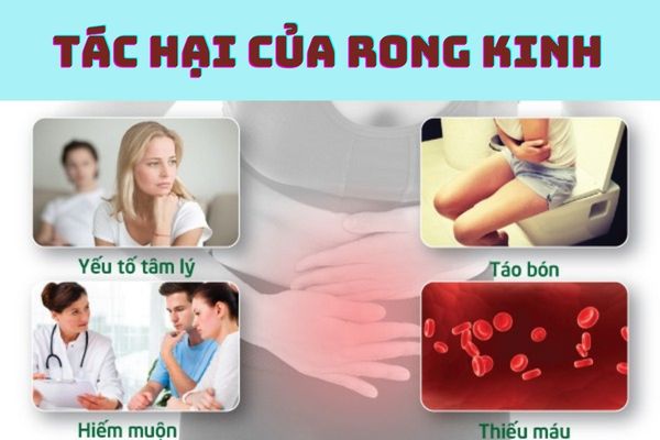 Tác hại của rong kinh đối với nữ giới